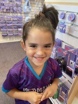 Newly ear pierced & proud of it!