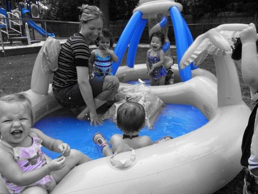 having fun in the water!