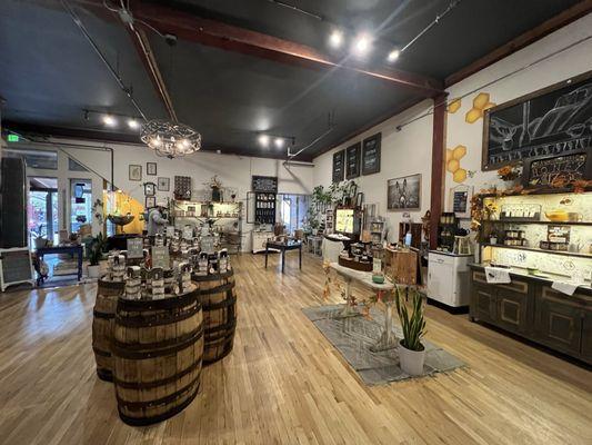 The store looking toward the street