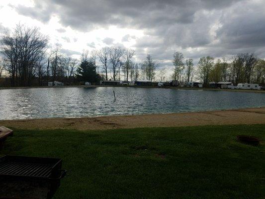 Swimming pond in the campground