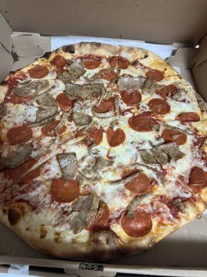 Pepperoni and sausage pizza!!!