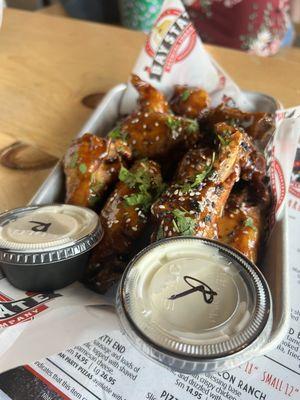 Honey soy wings