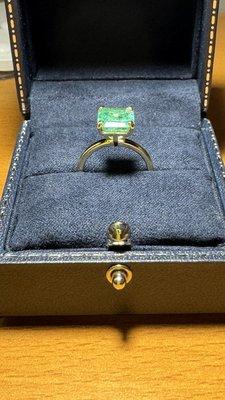 Custom Emerald Engagement Ring