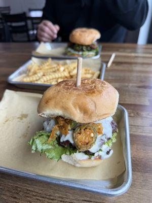 The Peachy Jalapeño Gourmet burger - so delicious!!