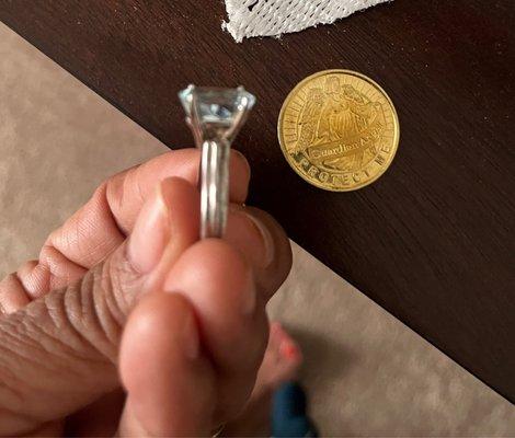 Side view. Zoom for detail in the custom made platinum crown