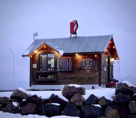 Drive thru espresso stand. Roast our own beans, 100% organic