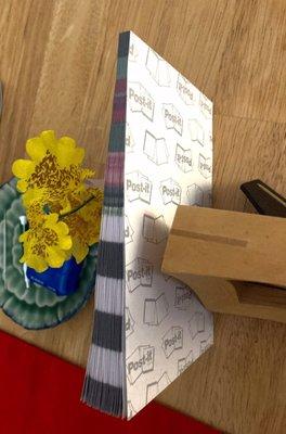 I keep my post it notes on hand. This photo you see the name Post It on the back. Posted with review 07/30/22