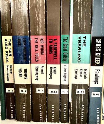 On my bookshelf American Literature Class Scribners Books. 06/17/24