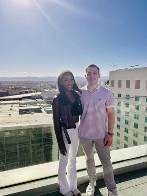 Myself and my girlfriend enjoying the Denver sun