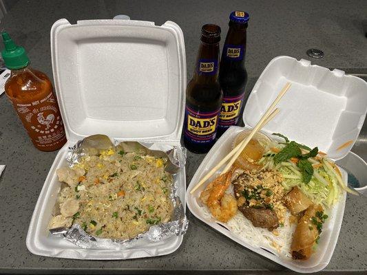 Chicken Fried rice and 22. Special Vermicelli