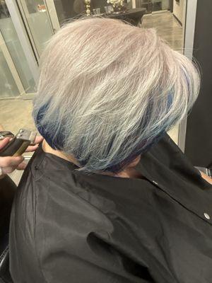 My wonderful wife's amazing hairdo. Thanks Cassandra!