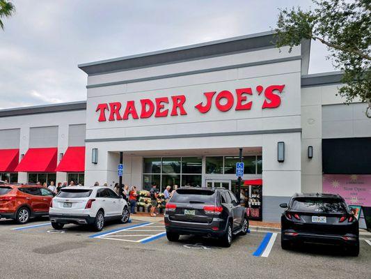 Bill Lewis checking out Trader Joe's in Viera during opening week.