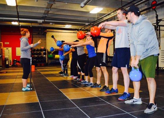 Working on our KB swings