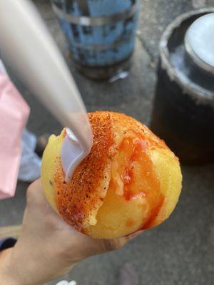 Pina with Chamoy and tahin