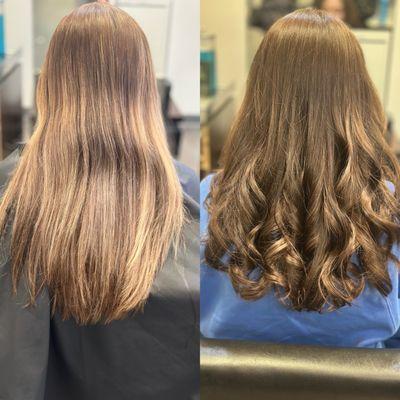 Color and blowout with hot tool