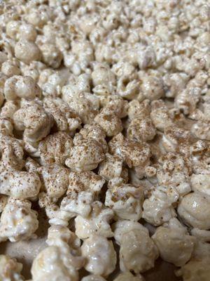 Eggnog flavored popcorn (Holiday)