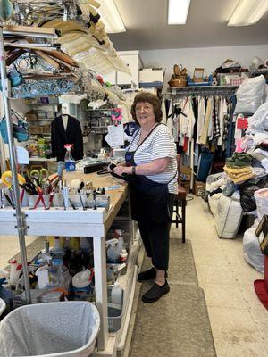 This is Cherry, the nicest volunteer at a thrift store I have ever met.