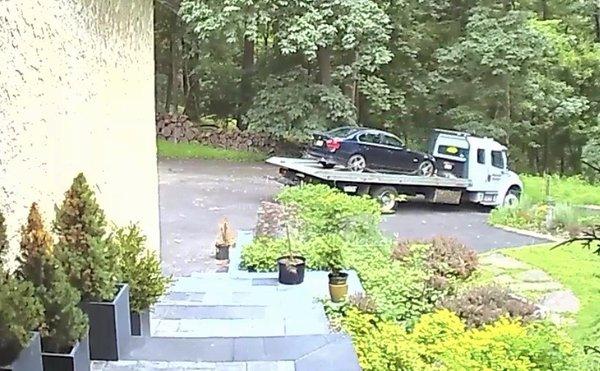 Tow truck, flatbed, BMW 3-series