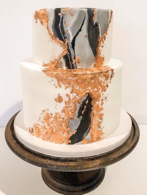 My birthday cake before topper was added. Thank you Jessica for a beautiful and delicious cake!