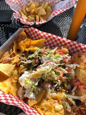 Nachos & side winder fries