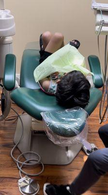 My son being super comfortable.