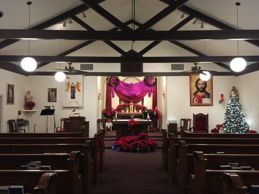 Decorated for Christmas Eve mass!