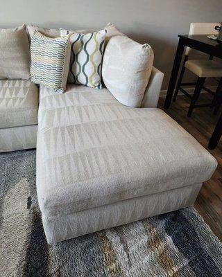 AFTER Steam Upholstery Cleaning and Stain Removal