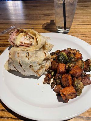 Chicken cordon Bleu wrap