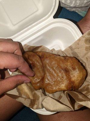 The nasty ass fried cheesecake.