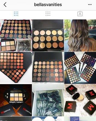 Morphe makeup and brushes. IG @bellasvanities