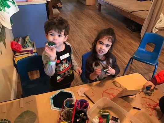 Stamping our safari vests