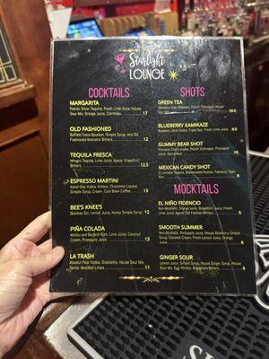 Just Some of their cocktails that they offer.