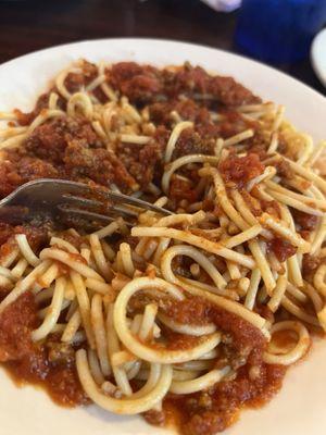Spaghetti with meat sauce