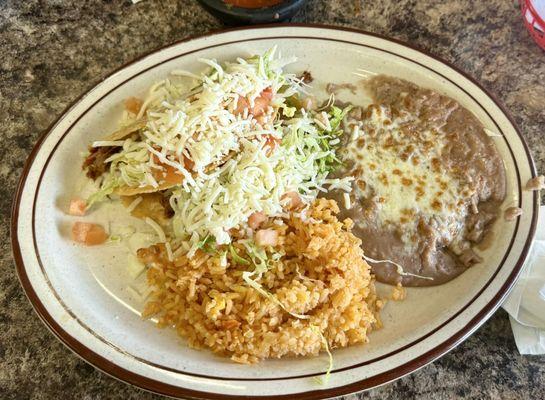 Two taco combination plate