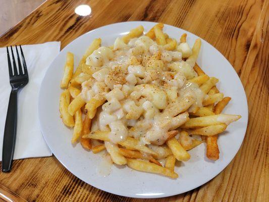 Chowder Fries with cheese curds.