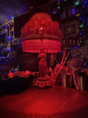 Lamp Lady doing her thing.