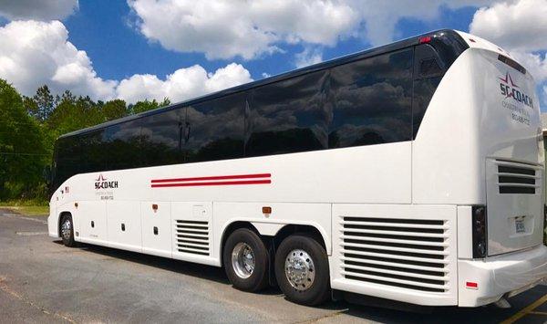 All of our coach buses are fully equipped with restroom and WIFI. We can handle any events including weddings, birthdays, shuttles etc.