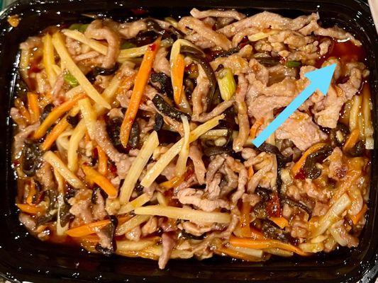 Szechuan pork w/ excessive oil