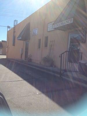 back entrance . not wheelchair friendly