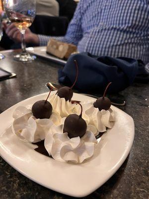 Chocolate covered cherries...complementary!