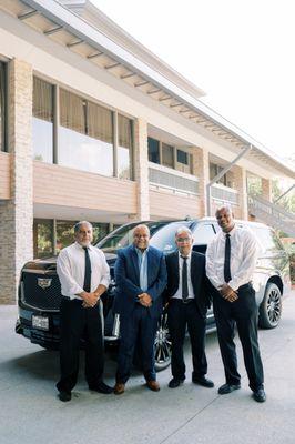 Part of the chauffeur team! Yahia, Omar, John and Shawn