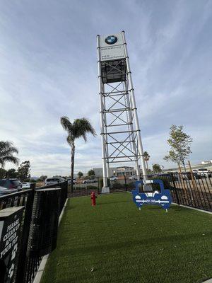 Inside small dog park