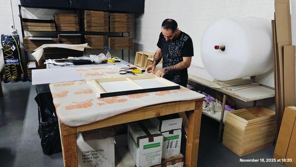 Master Craftsman making a custom order, late at night. Thank you!