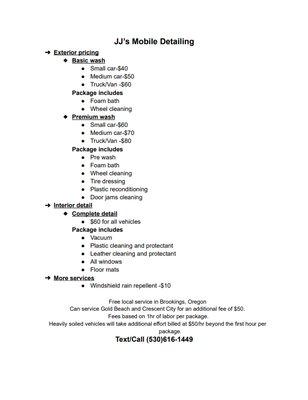 Jj’s Mobile Detailing