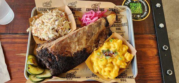 Dino Rib, Slaw, and Mac n Cheese