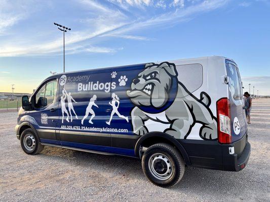 My Jaw dropped whenI saw the new sports van arrive. Talk about School Spirit