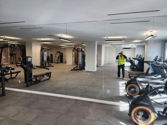 Mirrors installed by Michael and his workers