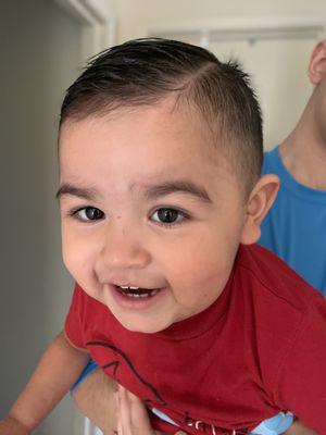 An example of the excellent haircuts we do here at Cute Cuts For Kids!