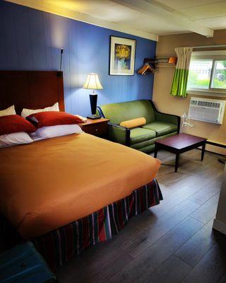 Super colorful and comfy rooms