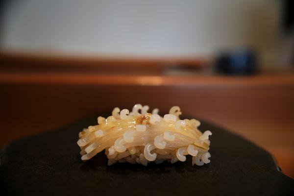 Squid - look at that knife work! Amazing, and tasted amazing as well.